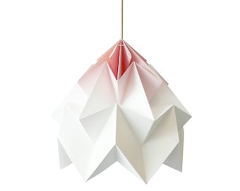 XL Moth origami lampshade gradient blush pink