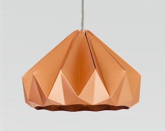 origami lampenkap Chestnut Shiny Copper