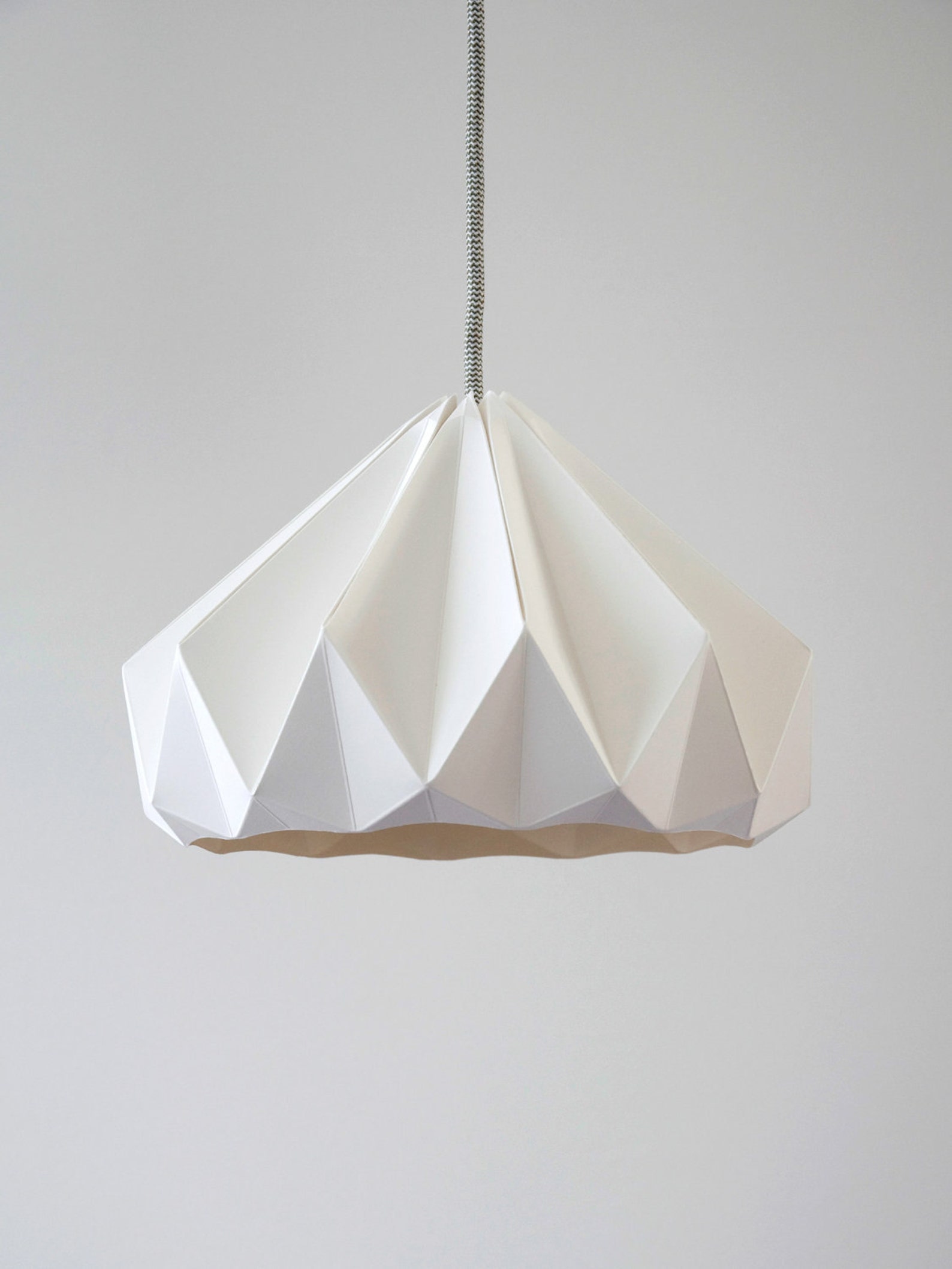 Origami Lampshade Chestnut White - Etsy