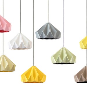 Chestnut XXL paper origami pendant lamp black image 5