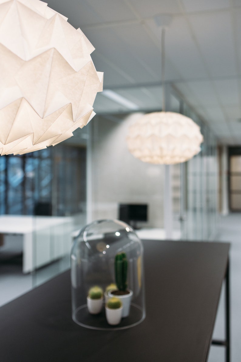 Signature white paper origami lampshade size XL hanging Etsy 日本