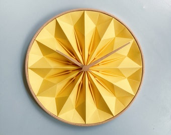 NEW: wooden origami wall clock