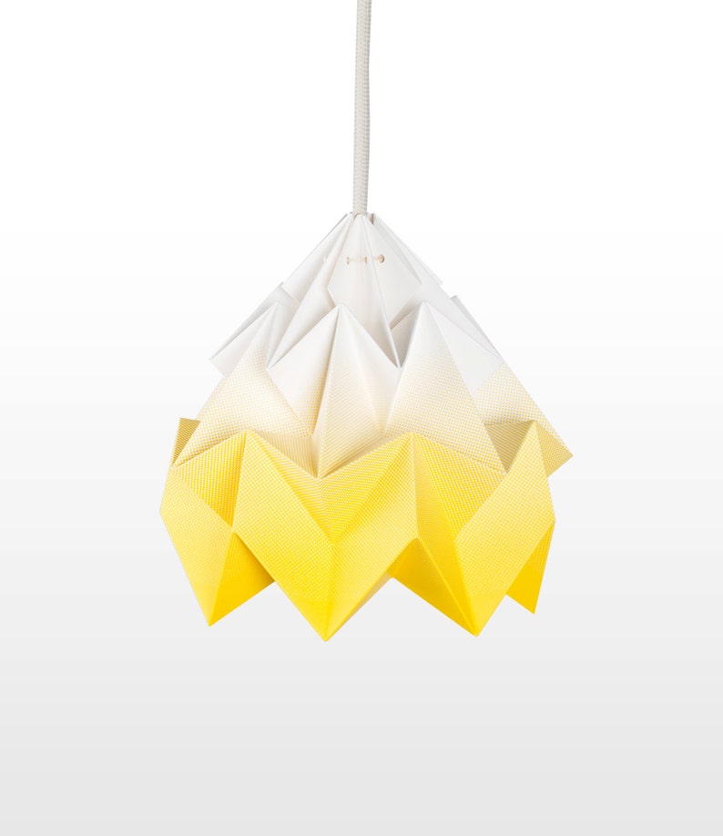 Moth origami lampshade gradient yellow image 2