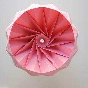 paper origami lampshade Chestnut pink image 2