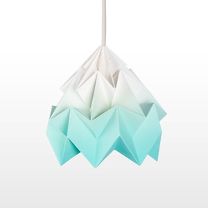 origami lamp shade Moth gradient mint image 1