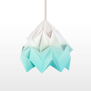 origami lamp shade Moth gradient mint image 1