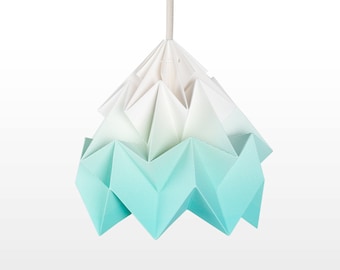 origami lamp shade Moth gradient mint