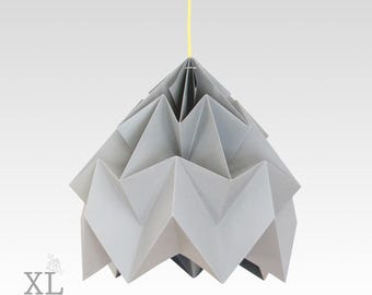 XL Moth origami lampshade grey