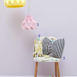 Pendant Light, Pendant lamp, Pendant shade, Origami lamp Moth pink image 4