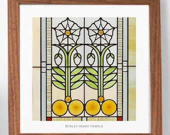 Burley Idaho Temple Stained Glass Art Print – LDS Christian Wall Art (Digital Download)