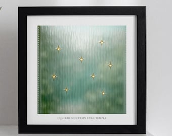 Oquirrh Mountain Utah Temple Stained Glass Art Print – LDS Christian Wall Art (Digital Download)