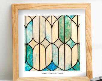 Brasília Brazil Temple Stained Glass Art Print – LDS Christian Wall Art (Digital Download)