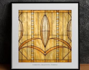 Cordoba Argentina Temple Stained Glass Art Print – LDS Christian Wall Art (Digital Download)