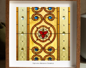 Tijuana Mexico Temple Stained Glass Art Print – LDS Christian Wall Art (Digital Download)