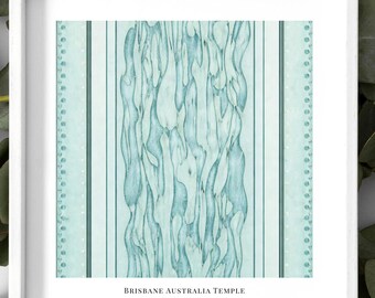 Brisbane Australia Temple Stained Glass Art Print – LDS Christian Wall Art (Digital Download)