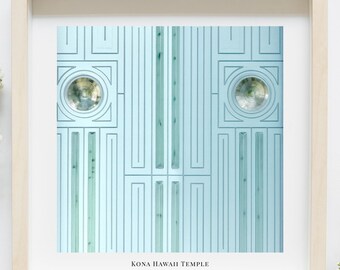 Kona Hawaii Temple Window Art Print – LDS Christian Wall Art (Digital Download)