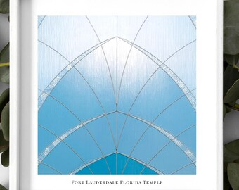Fort Lauderdale Florida Temple Stained Glass Art Print – LDS Christian Wall Art (Digital Download)