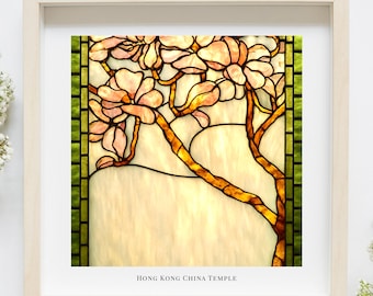 Hong Kong China Temple Stained Glass Art Print – LDS Christian Wall Art (Digital Download)