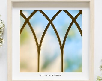 Logan Utah Temple Window Art Print – LDS Christian Wall Art (Digital Download)