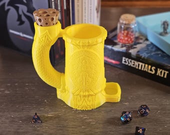 Paladin Can Tankard Dice Tower | Dice Tower Can Holder | Paladin Queen Mug | D&D Gift