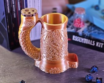 Dragon Can Tankard Dice Tower | Dice Tower Can Holder | Dragon Mug | D&D Gift