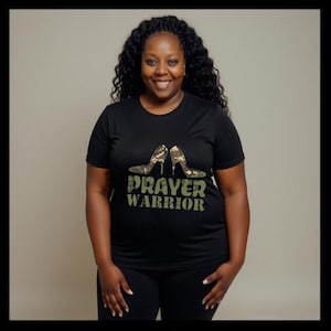 Camouflage Prayer Warrior T-shirt PNG