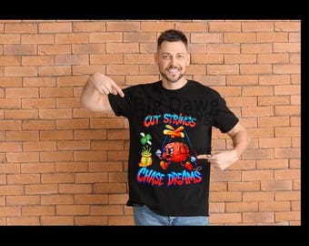 Diseño de camiseta "Corta cuerdas y persigue sueños"/PNG