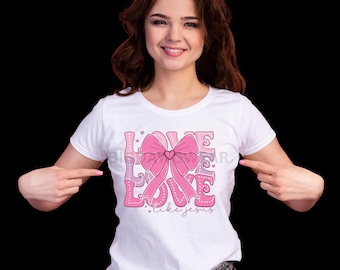 Love Like Jesus PNG – Faith-Based Valentine Digital Download