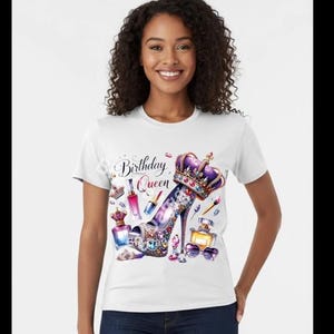 Birthday Queen T-shirt PNG