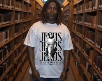 Jesus the Way The Truth The Life T-shirt Design PNG