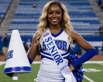 Custom Senior Cheer Sash 2025 Personalized Graduation Sash Cheerleader Senior Year Sash Senior Sash Graduate 2025 Sash Graduation Gift