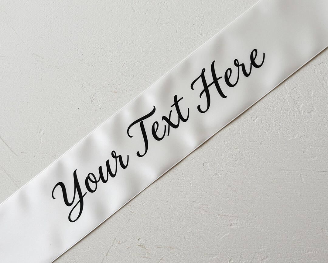 Sash Cloth Ribbon Personalized Event Sash Satin Ribbon With Custom Text for Birthday, Hen ...