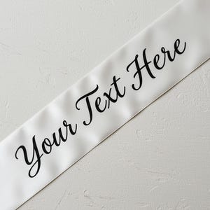 Personalized Party Sash - Custom Text For Hen Parties, Birthdays, Baby Showers, Prom