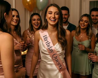 Custom Birthday Sash Birthday Girl Sash Personalized Birthday Sash Happy Birthday Sash Birthday Party Sash Customized Sash Birthday Gift