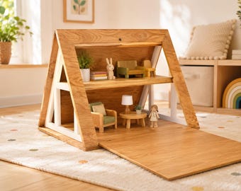 DIY Frame Dollhouse Plan | Modern Wooden Toy House PDF