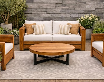 2x4 Outdoor Loveseat Plan | Modern Patio Sofa 2x6 DIY PDF