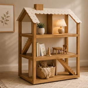 Offener Rahmen Puppenhaus Plan | DIY 12 ”Puppenhaus aus Holz PDF