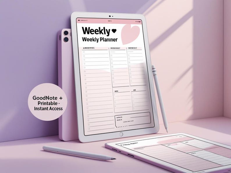 Minimalist Weekly Task Planner: Printable PDF Template - Etsy
