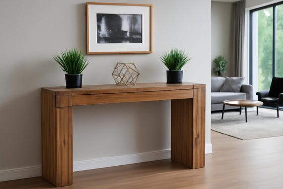 Modern Console Table Woodworking Plan: DIY Entryway Table (Digital Download)