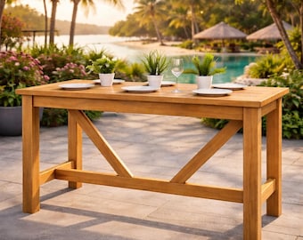 DIY Outdoor Bar Table Plans | Patio Bar Build PDF Download