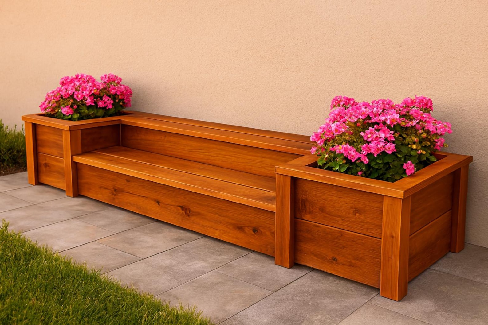 Outdoor Planter Bench Plan | DIY Garden Step Seating PDF - Etsy