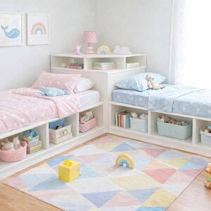 Twin Corner Bed Plans | DIY Kids Bed System PDF