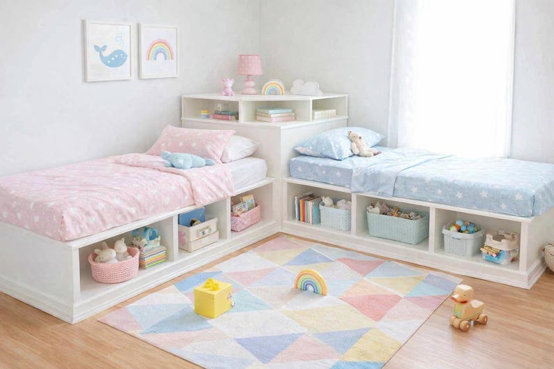 Twin Corner Bed Plans | DIY Kids Bed System PDF
