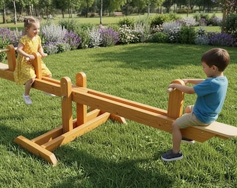 Wood Teeter Totter Plan | DIY Kids Seesaw Playground Toy PDF