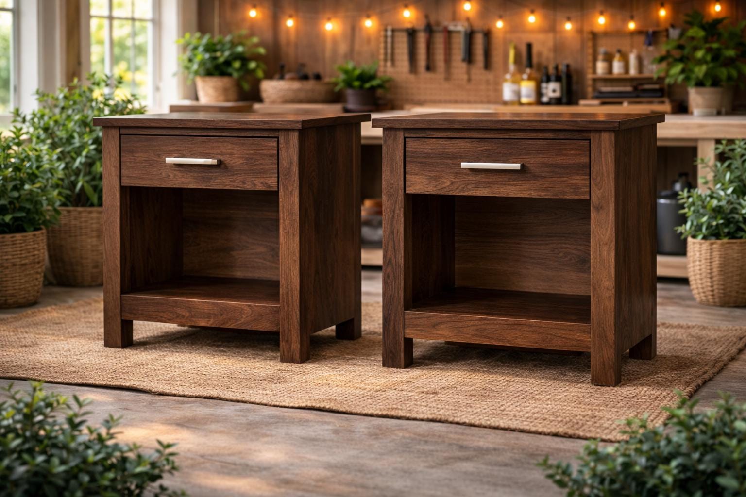 Farmhouse Nightstand Plan | DIY Cabinet Bedside Table With Drawer PDF ...