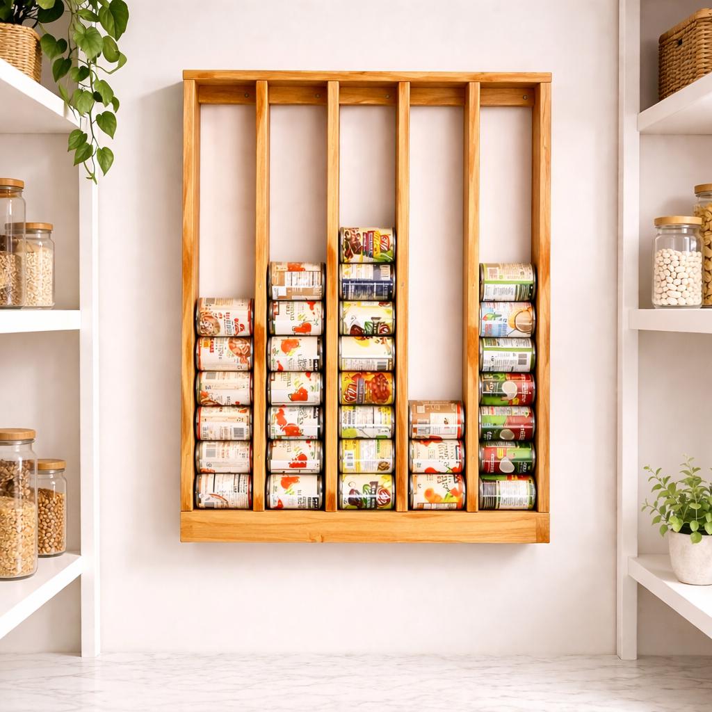Wall Mounted Can Organizer Plan | DIY Pantry Storage Rack PDF - Etsy