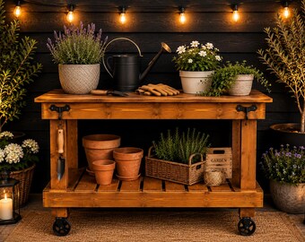 Rolling Potting Island Plan | DIY Garden Workbench PDF