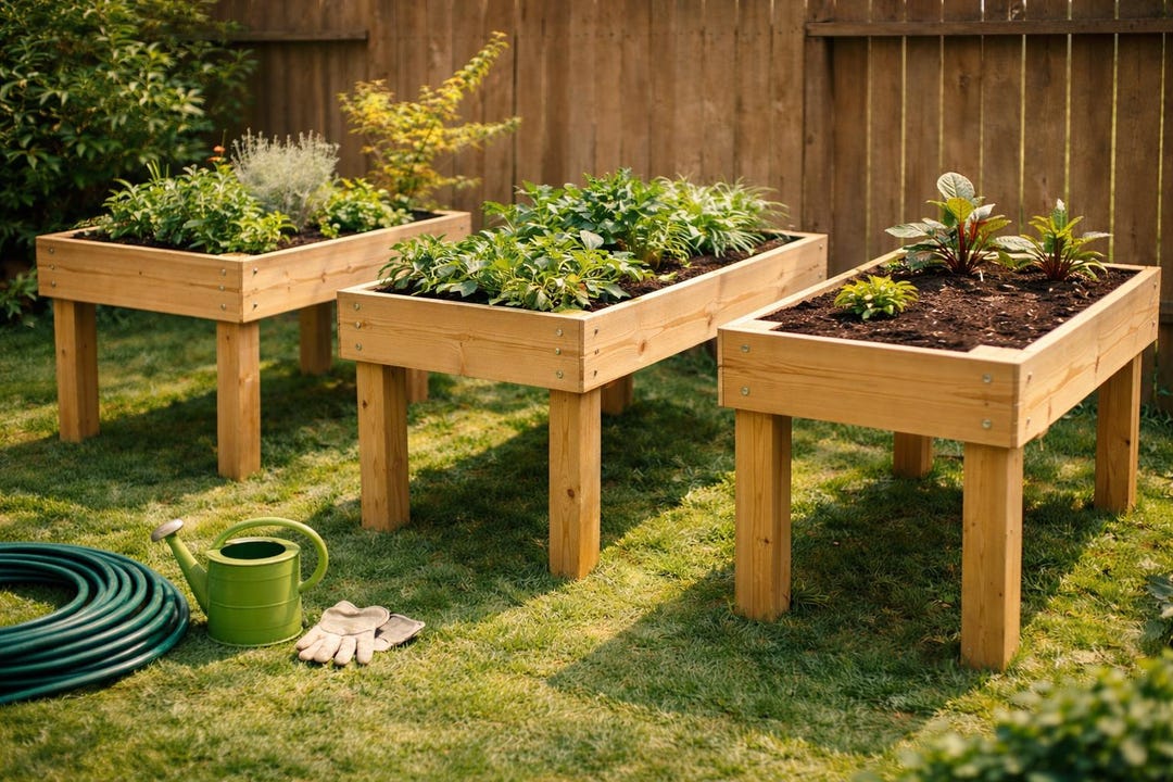 Simple Raised Garden Boxes Plan – DIY Wooden Planter PDF - Etsy