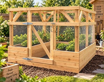 Garden Enclosure Plan | DIY Outdoor Garden Structure Woodworking PDF