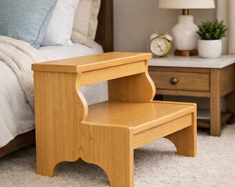 Plano para construir un taburete de dos peldaños / Descarga del PDF de madera